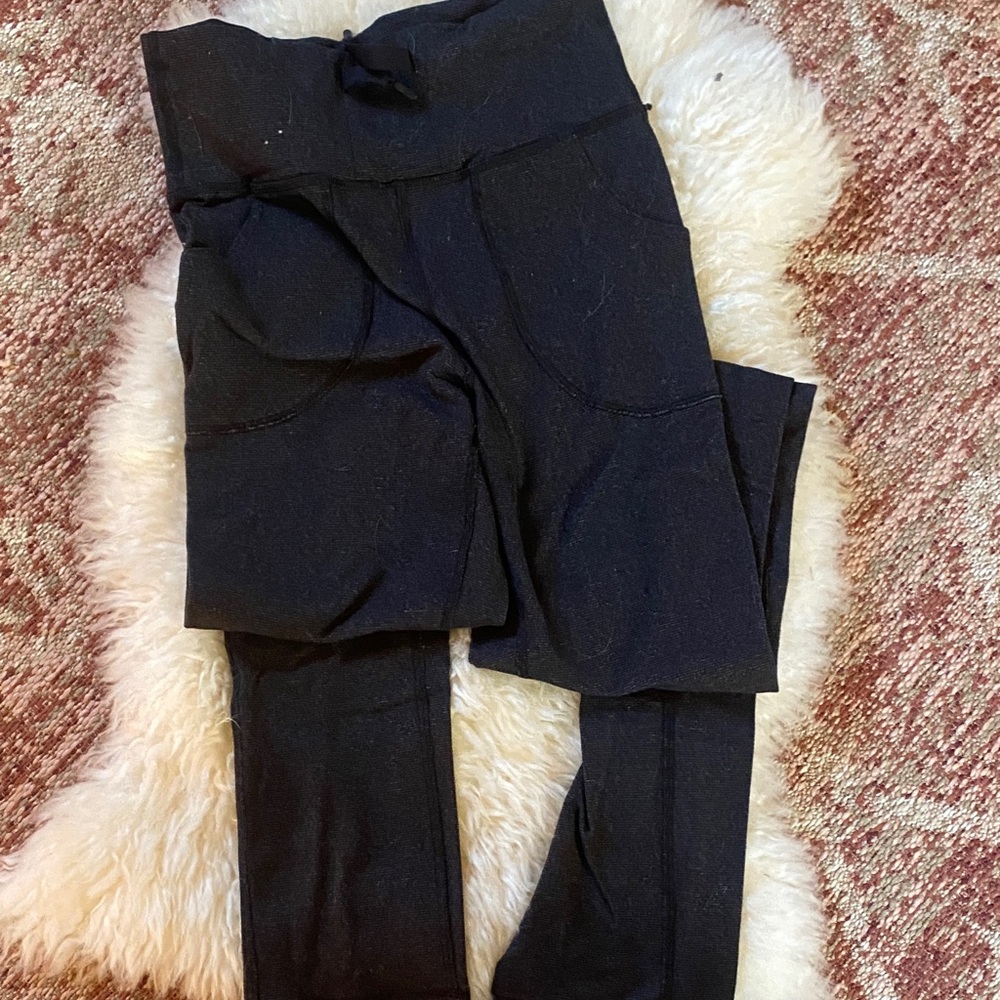 Black/Charcoal High-Waisted Leggings